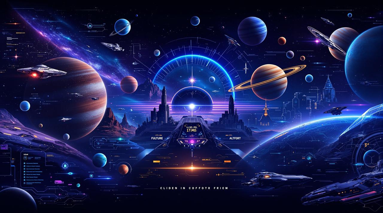 科幻电影宇宙 - 云播影视28专题封面，探索人类对宇宙的无限想象，从《星际穿越》到《三体》，精选最震撼的科幻影视作品。